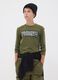 Green pure organic cotton slogan T-shirt for boys_1