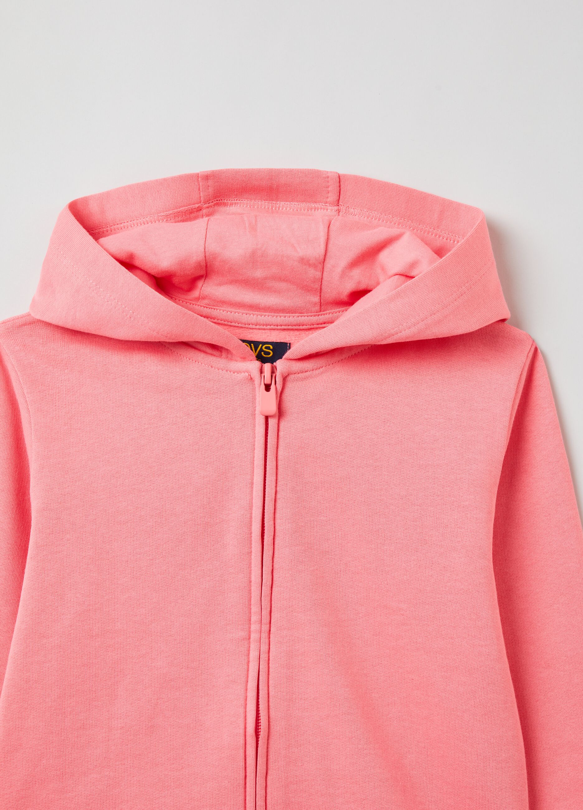 Full-zip in felpa con cappuccio_2