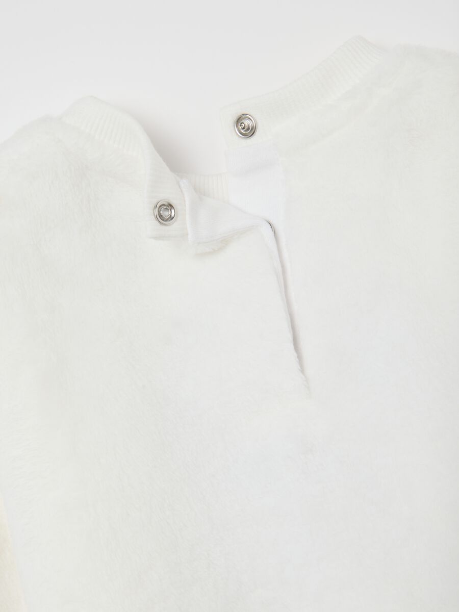 White regular fit girl sweatshirt with Minnie_3