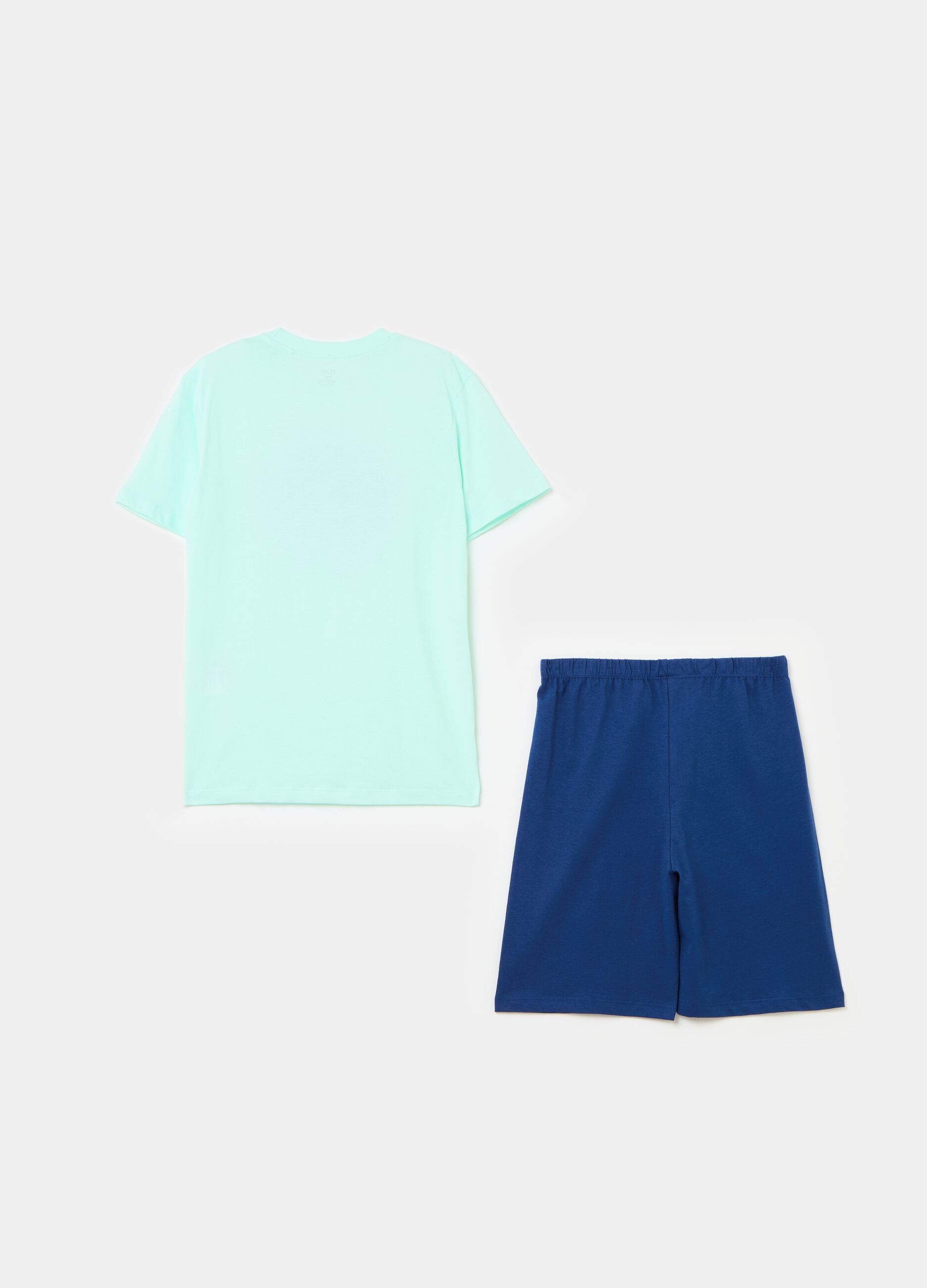 Organic cotton pyjamas with surf print