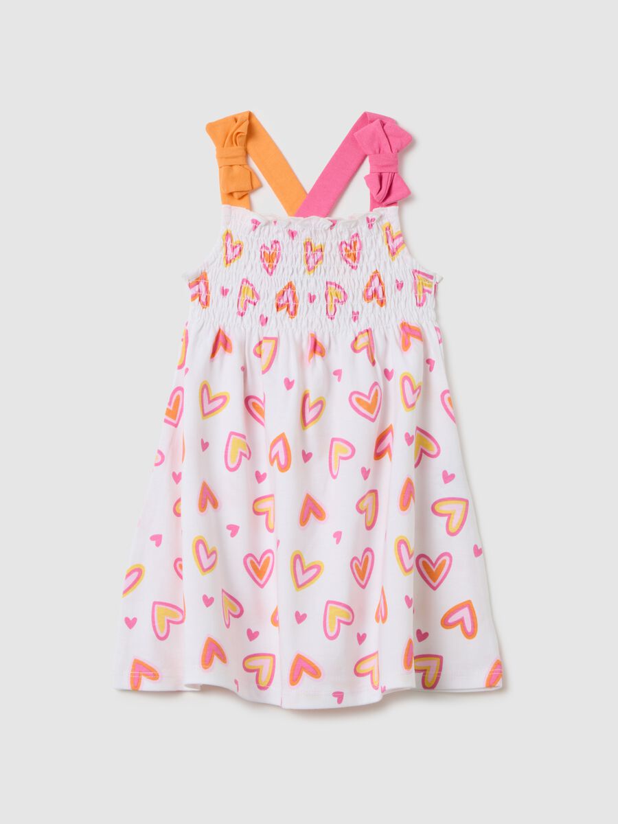 Multicoloured wide fit pure cotton baby dress_0