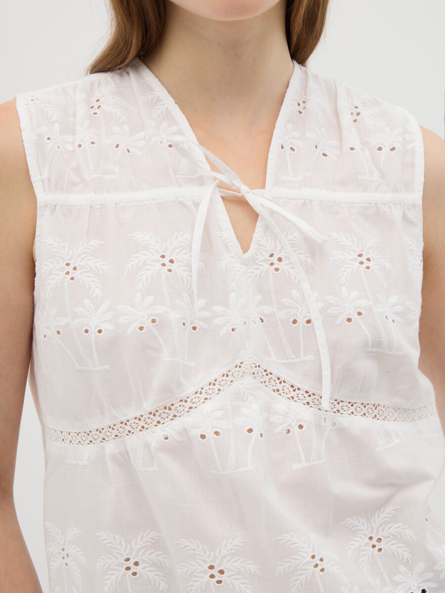 Women's pure cotton white blouse regular fit_2