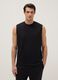 Black cotton blend vest regular fit_1