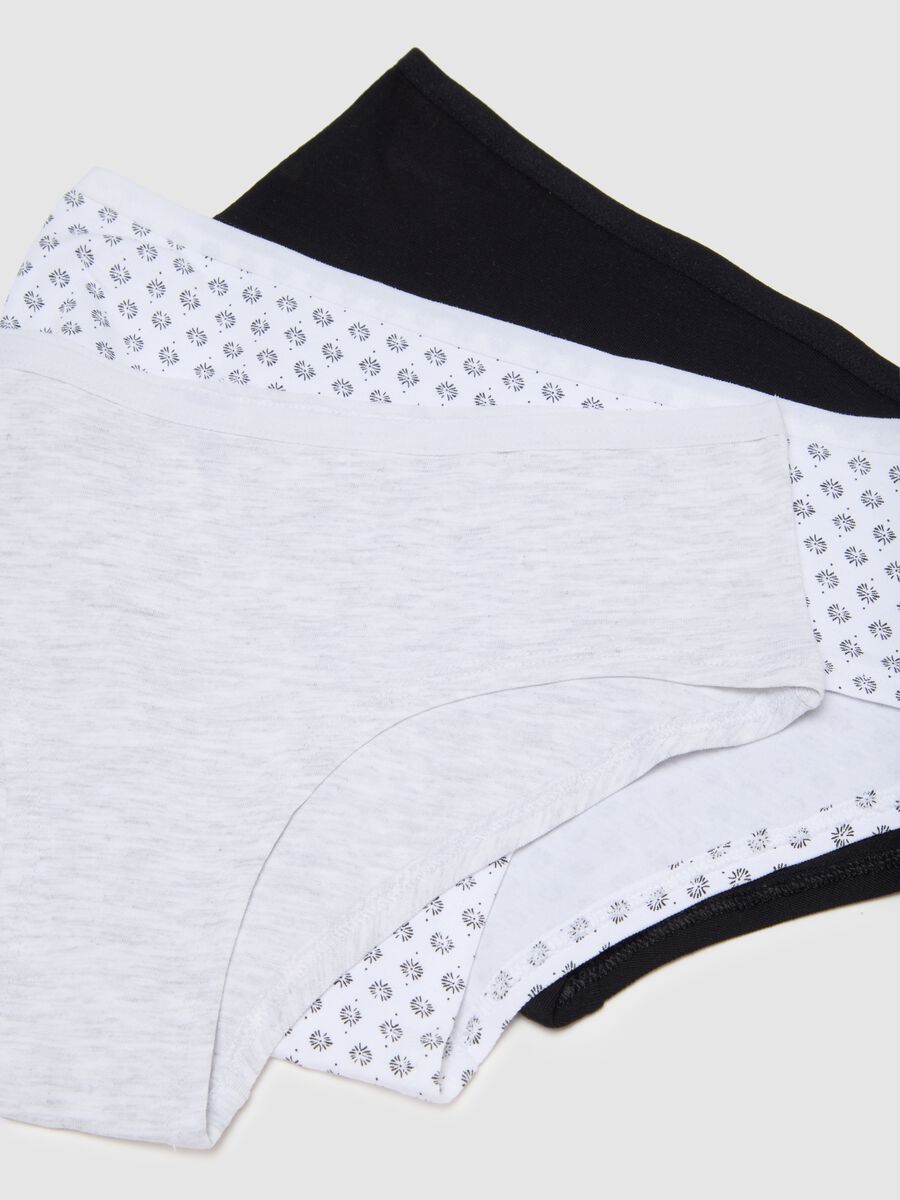 Set of multicolour regular fit cotton blend briefs_5