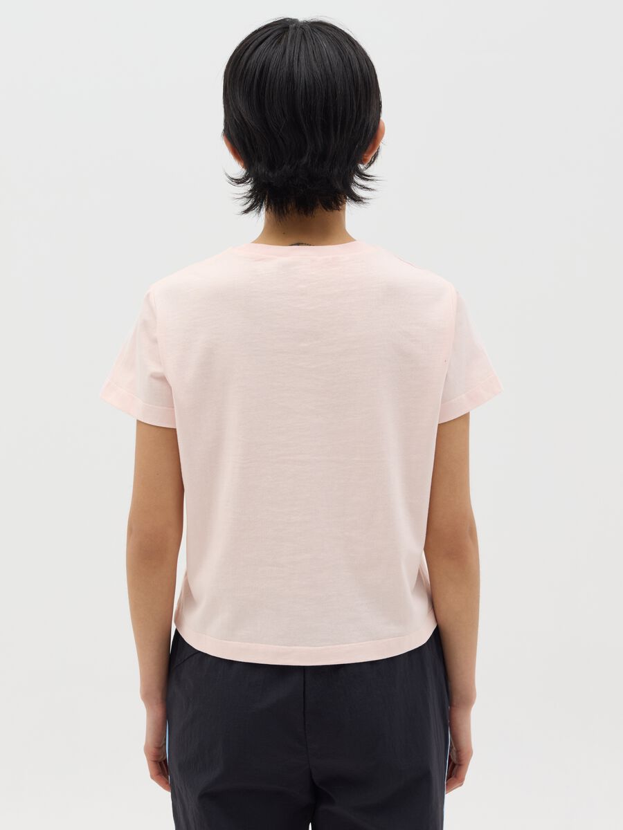 Pink boxy-fit T-shirt in cotton_3