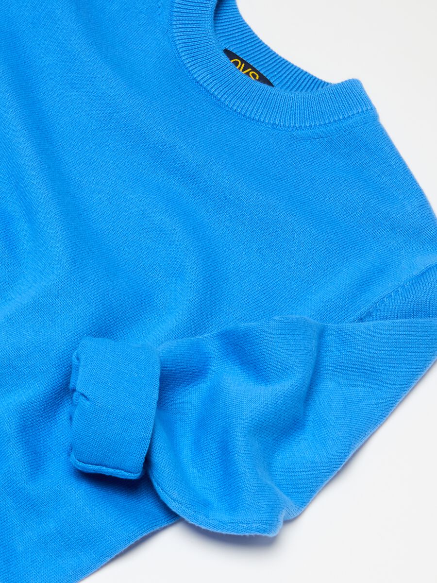 Solid colour cotton pullover_2