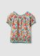 Girls' regular fit multicolour floral pure cotton blouse_4