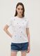 White pure cotton T-shirt with star embroidery_2