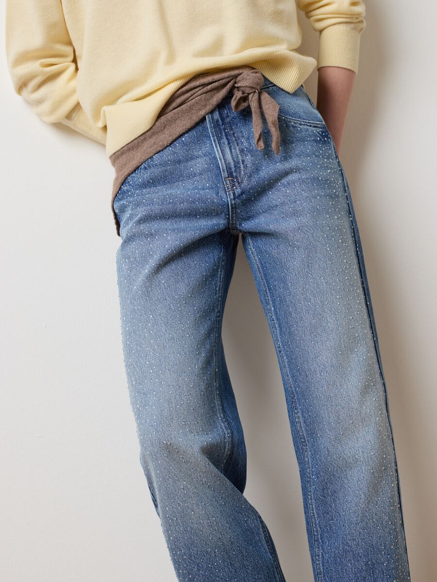 Blue Denim Pure Cotton Baggy Jeans_3