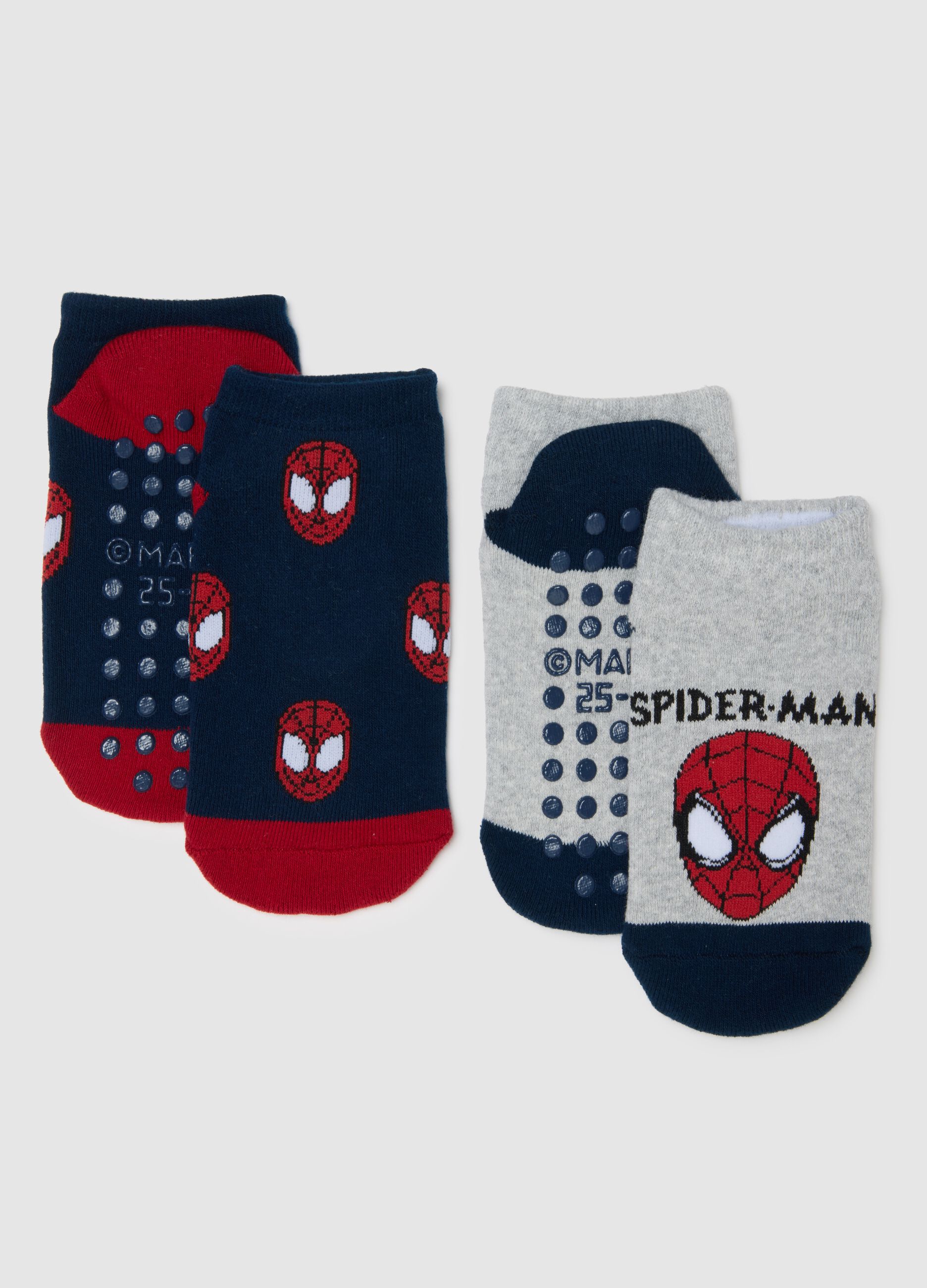 Boys' cotton-blend multicolour socks twin pack, regular fit