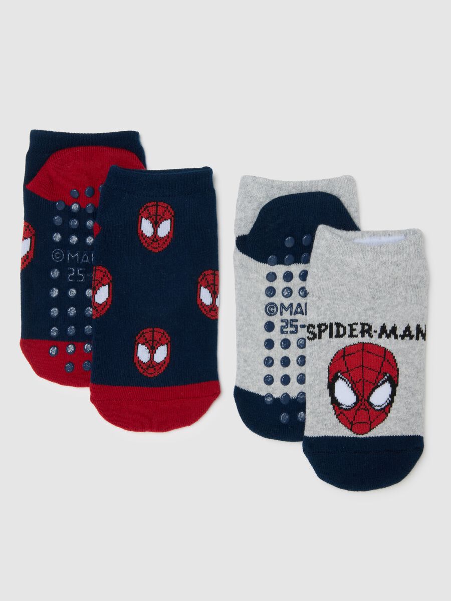 Boys' cotton-blend multicolour socks twin pack, regular fit_0