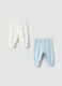 2-pack of organic cotton leggings in blue and white_1