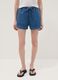 Blue pure cotton denim shorts_1
