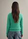 Green pure cotton regular fit sweater with cable knit_2