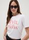White Pure Cotton Regular Fit T-shirt 'The Devil wears Prada'_0