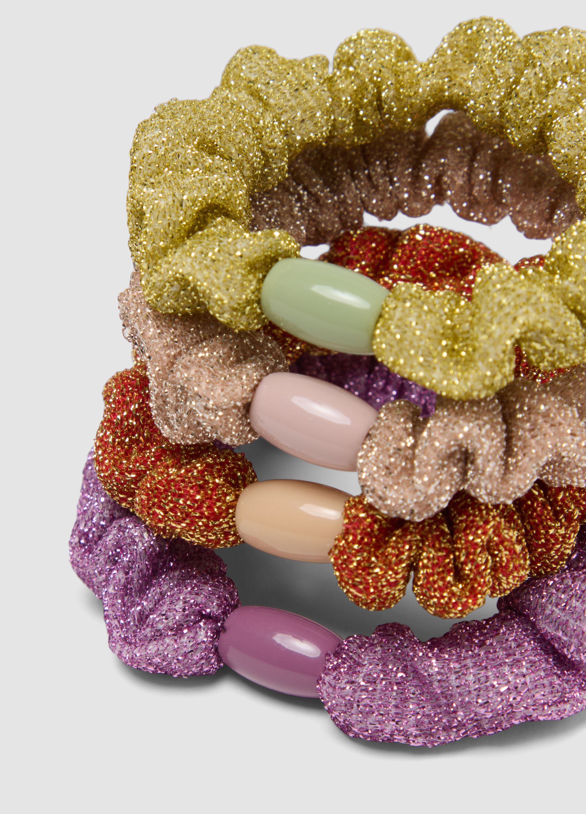 Multipack of Multicolour Glitter Hair Clips