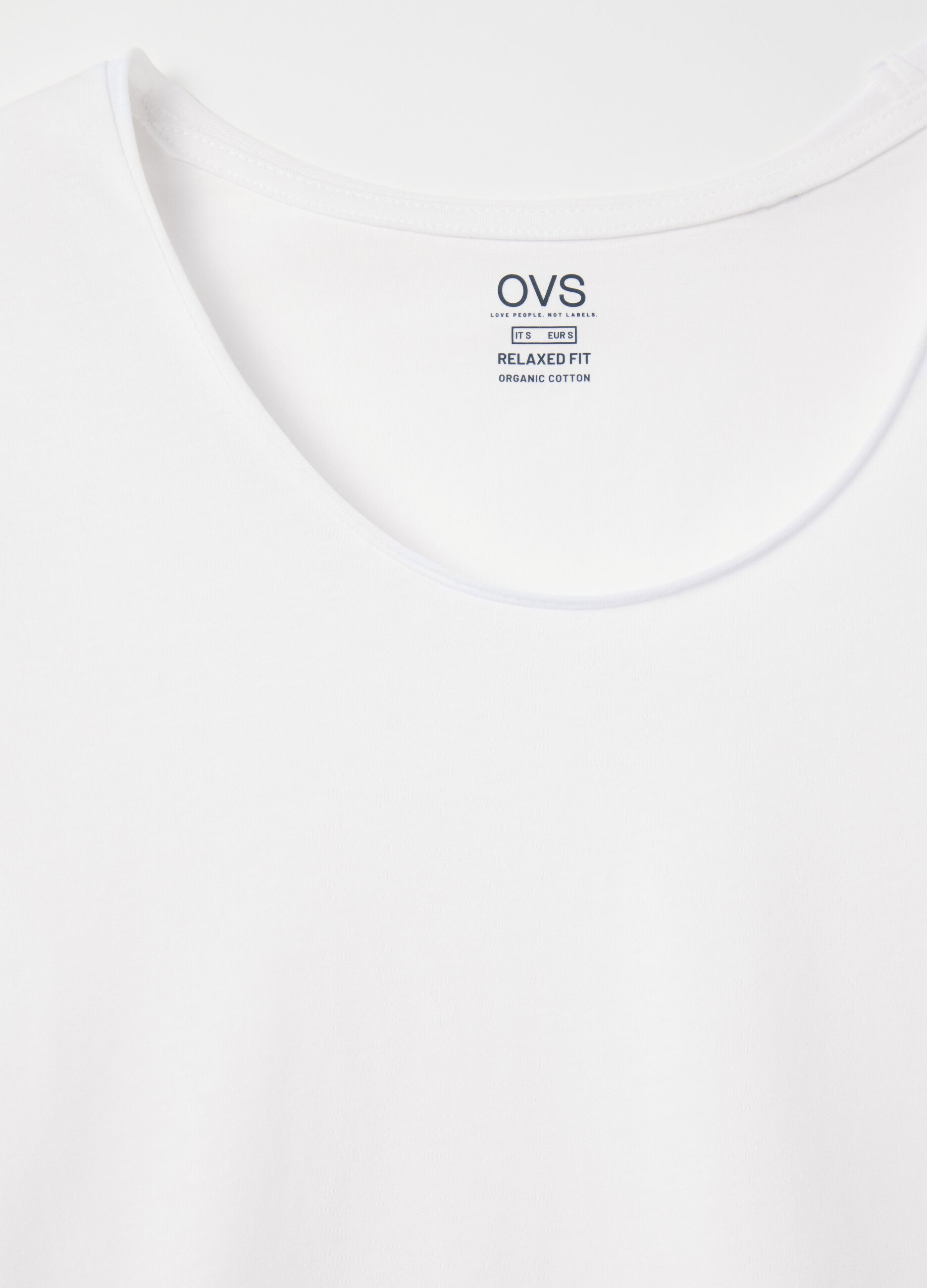 White relaxed-fit T-shirt in cotton