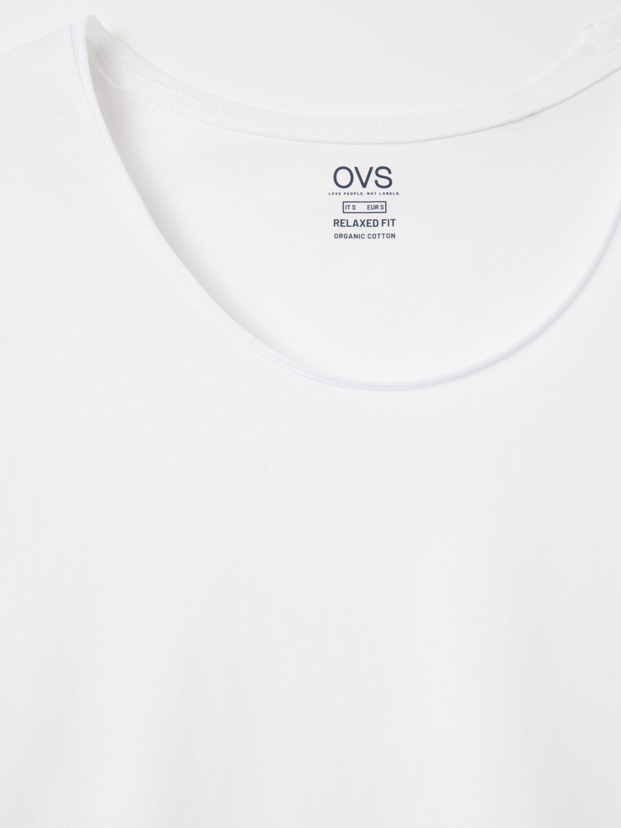 White relaxed-fit T-shirt in cotton_5