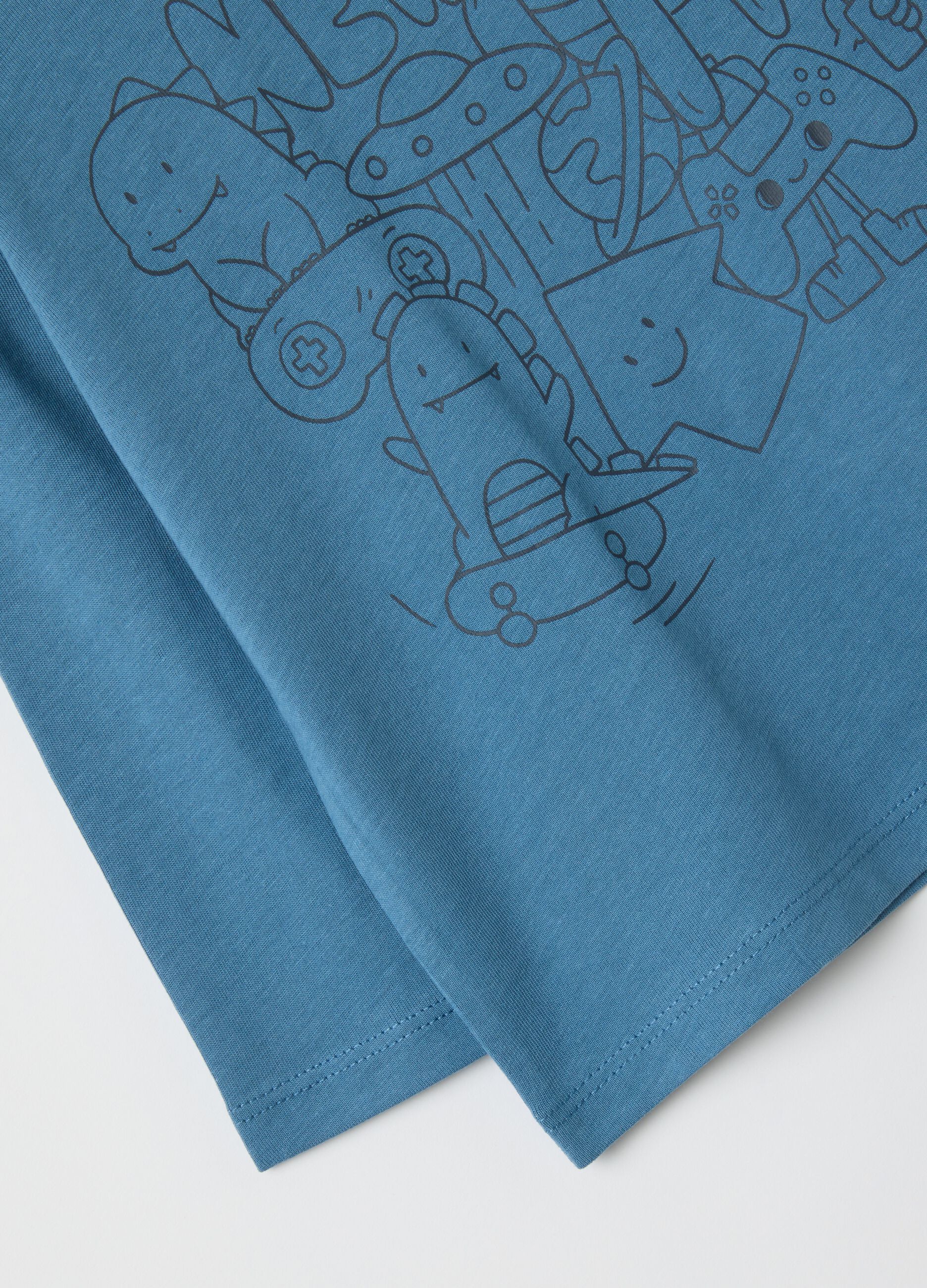 Children's pure cotton blue jumper