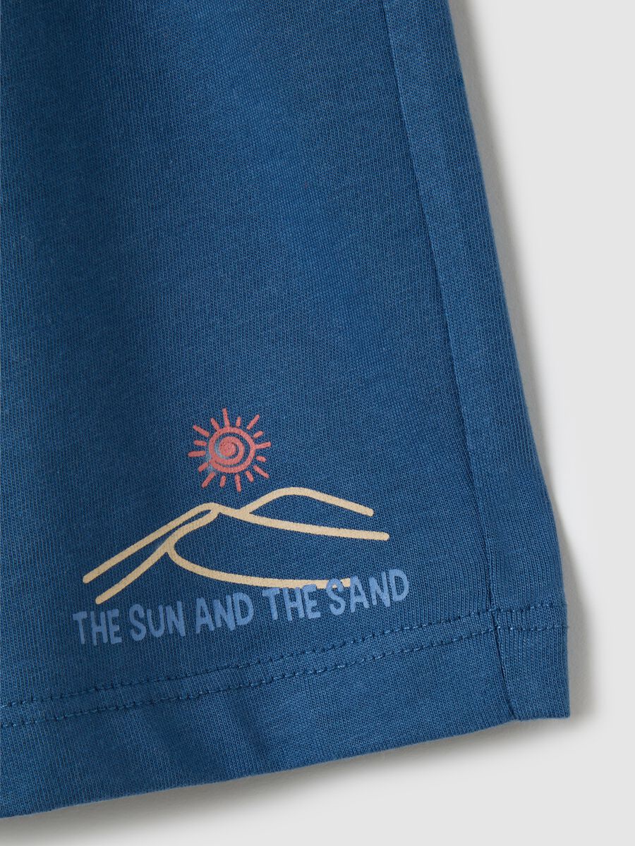 Children's Blue Cotton Bermuda Shorts - Regular Fit_3