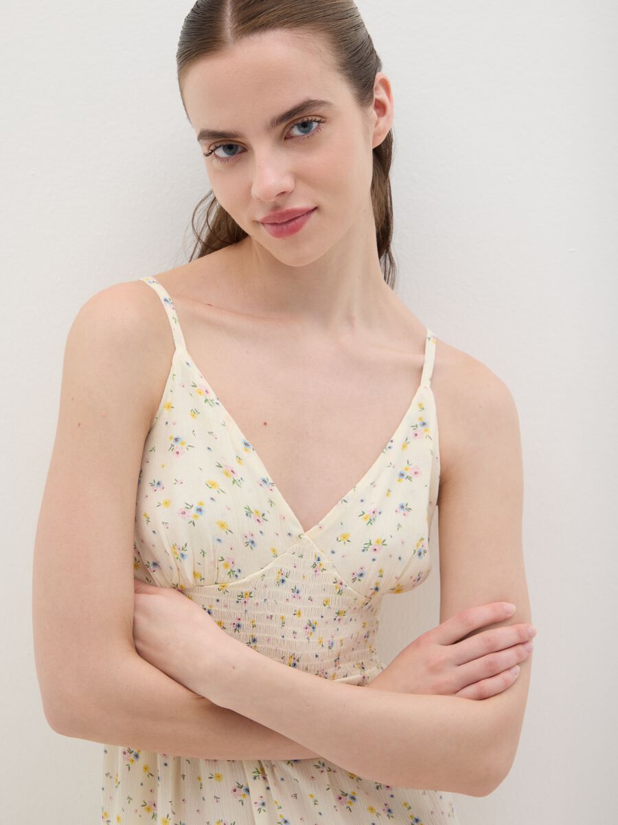 Women's Dress in Pure Multicolour Viscose, Regular Fit_1