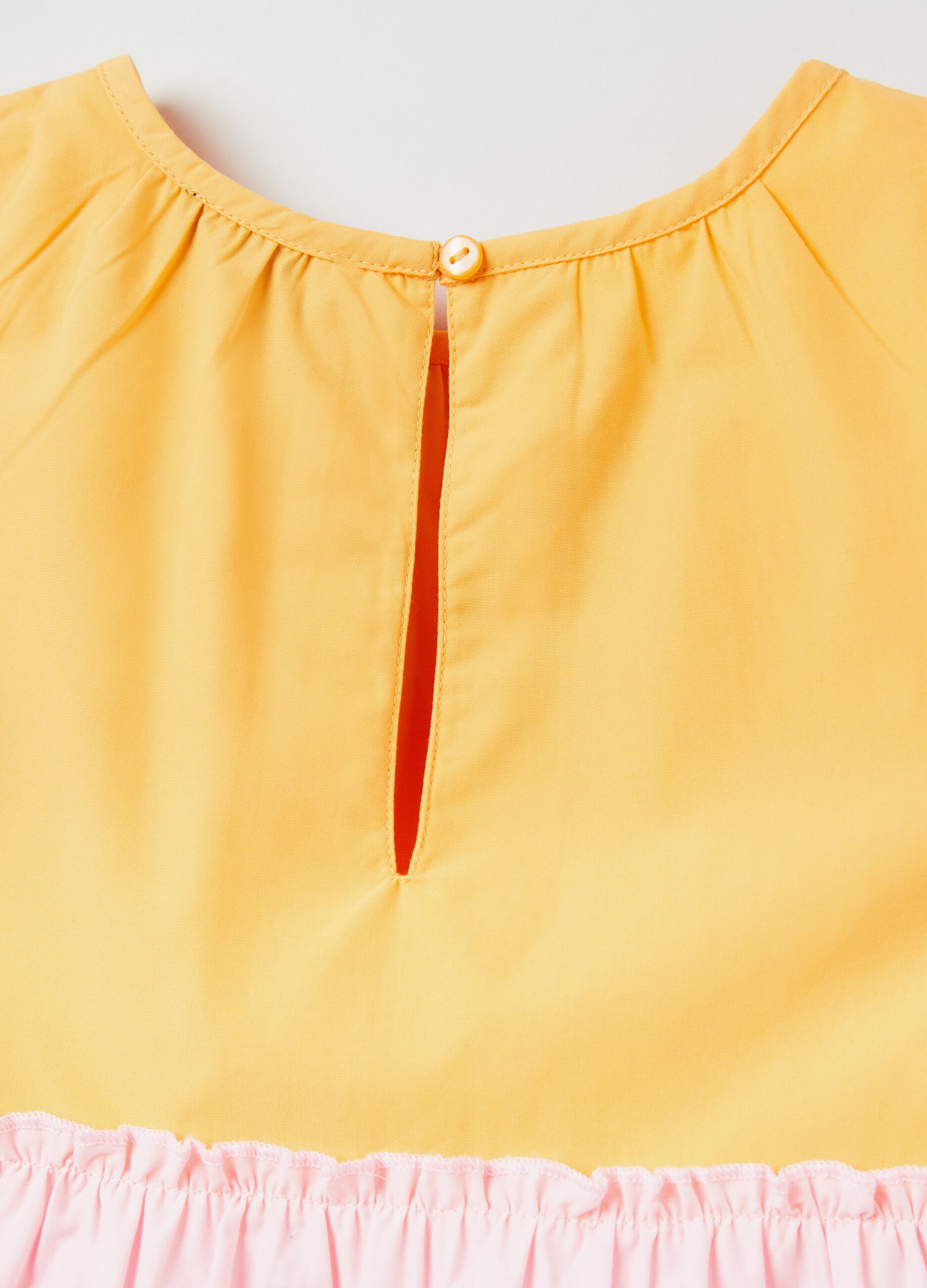 Vestito smanicato color block_2