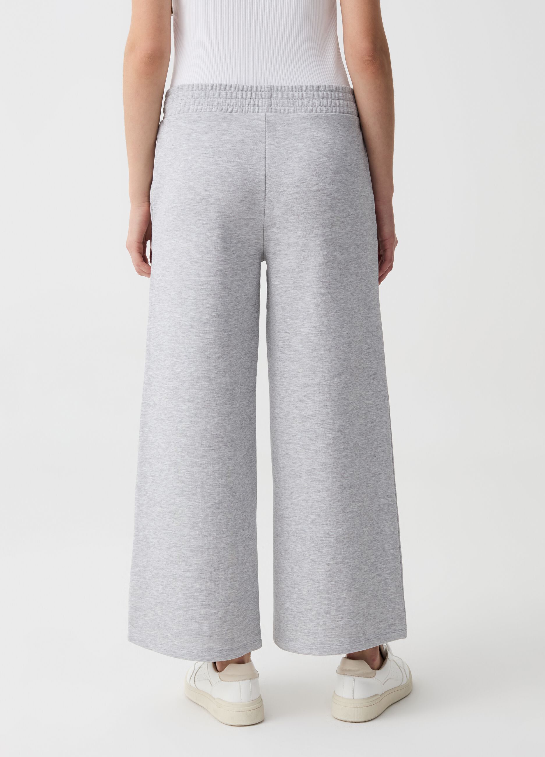 Joggers Essential wide leg in felpa