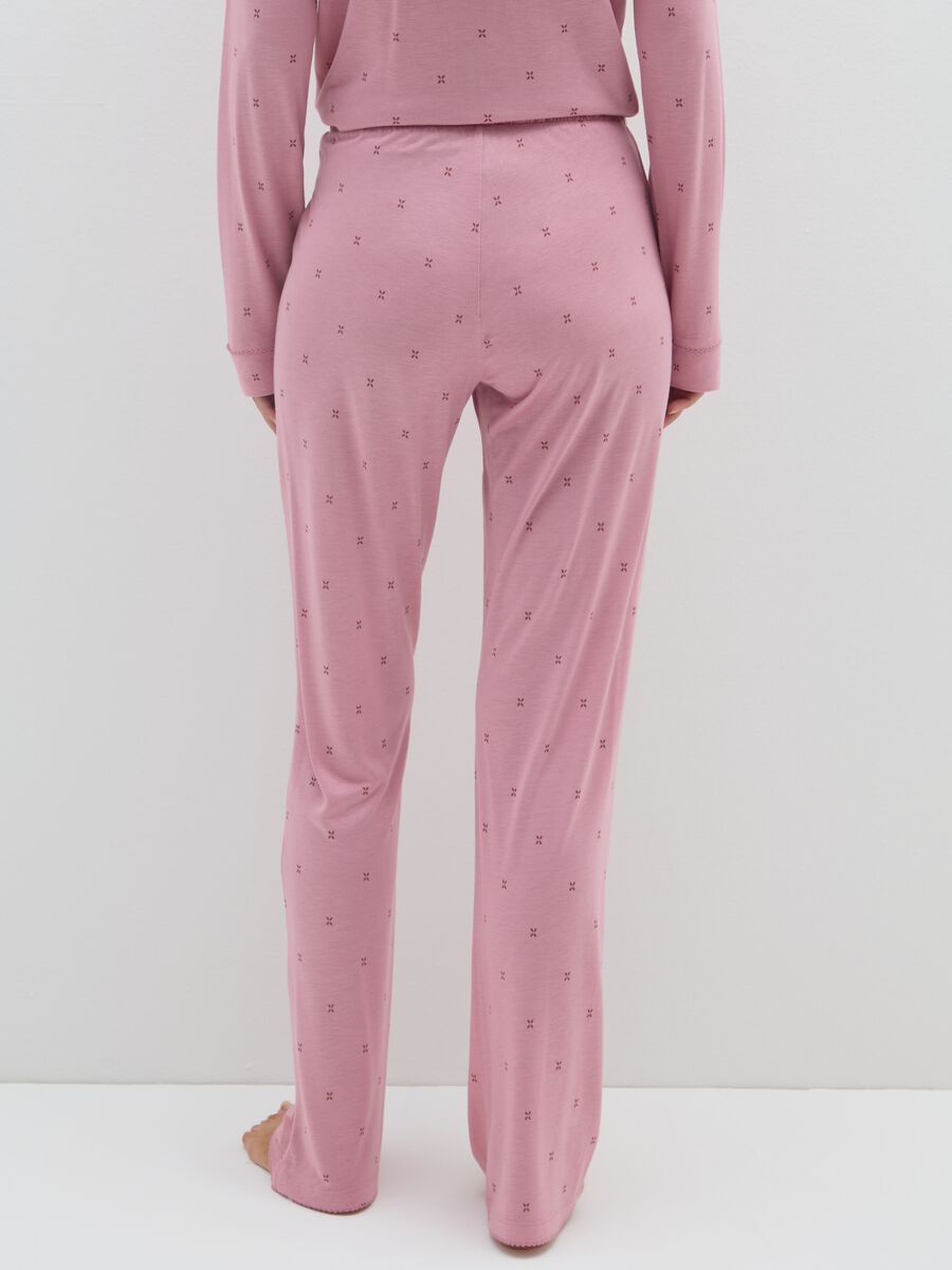 Pink Pyjama Trousers with Elasticated Waist_2