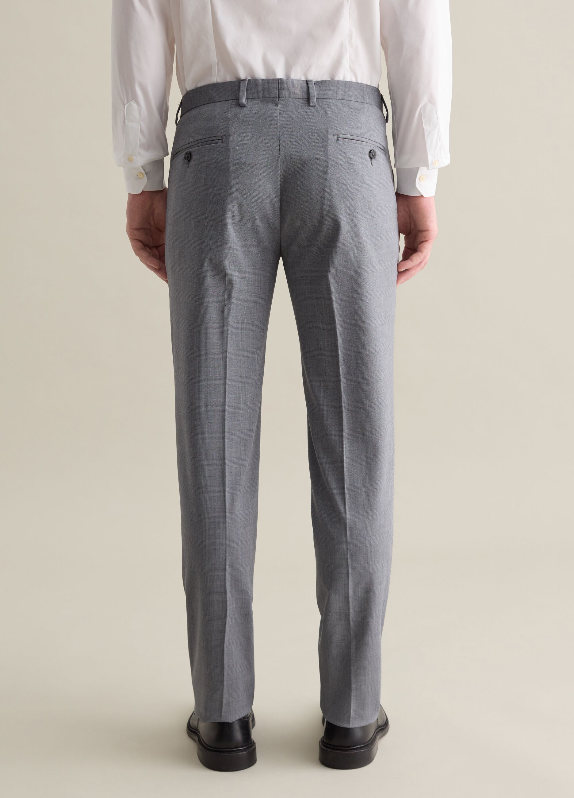 Slim-fit tailored trousers in Prince of Wales