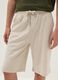 Beige organic cotton Bermuda shorts with elasticated waist_2