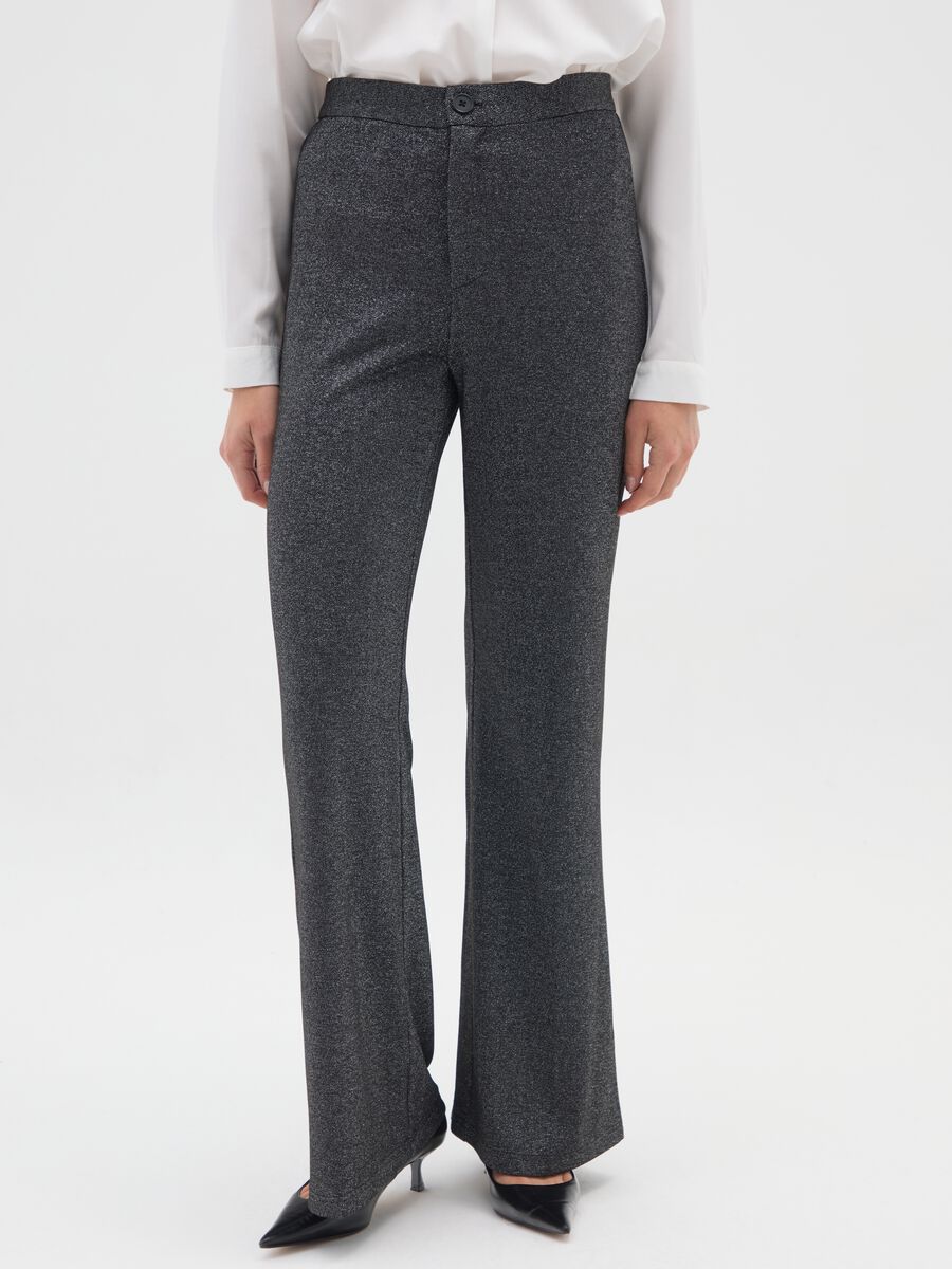 Grey Flare Trousers_1