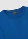Blue crew neck pullover in cotton blend regular fit_5