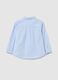 Sky blue regular fit pure cotton children's shirt_1