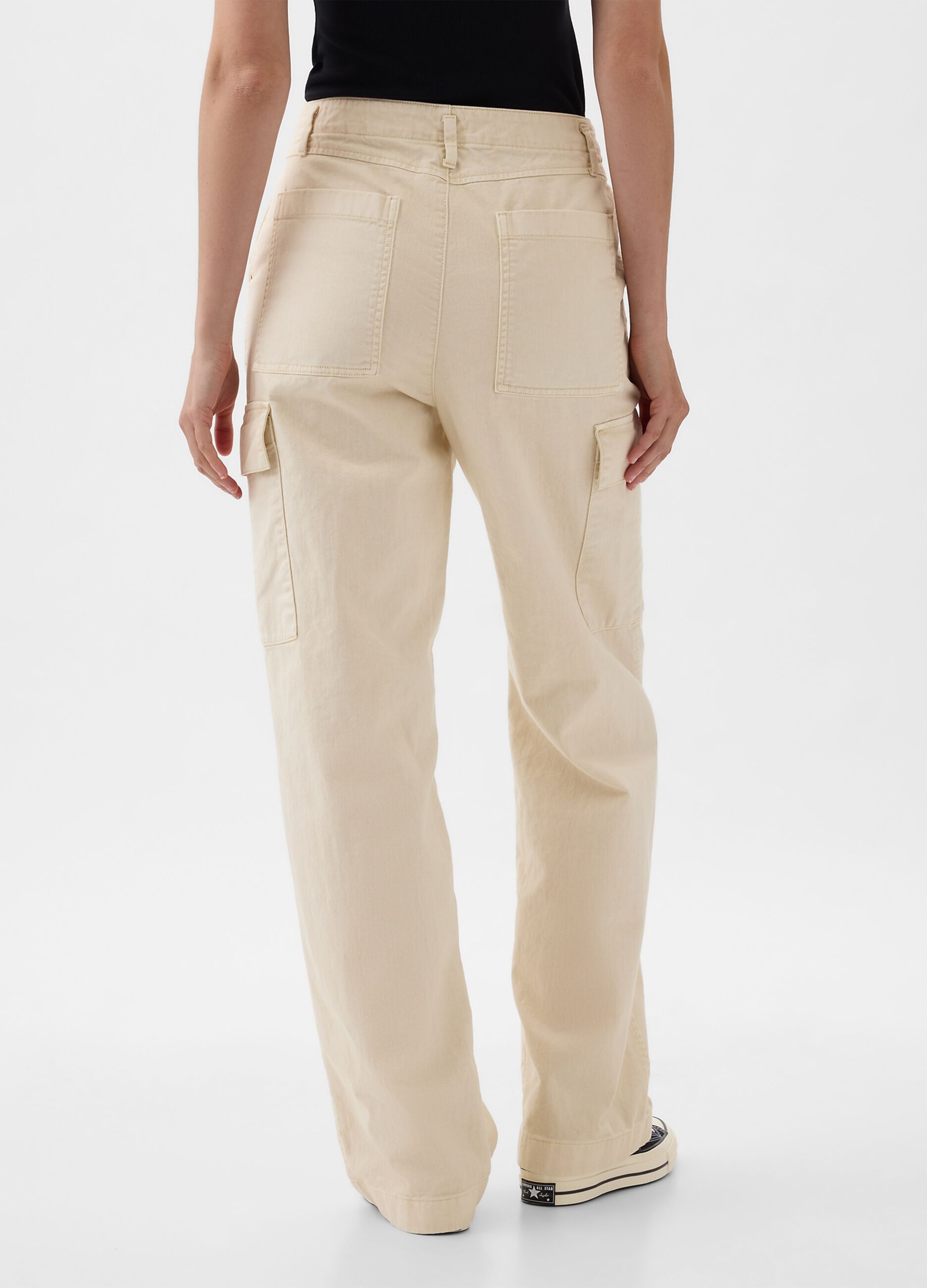 Loose-fit cargo trousers in cotton