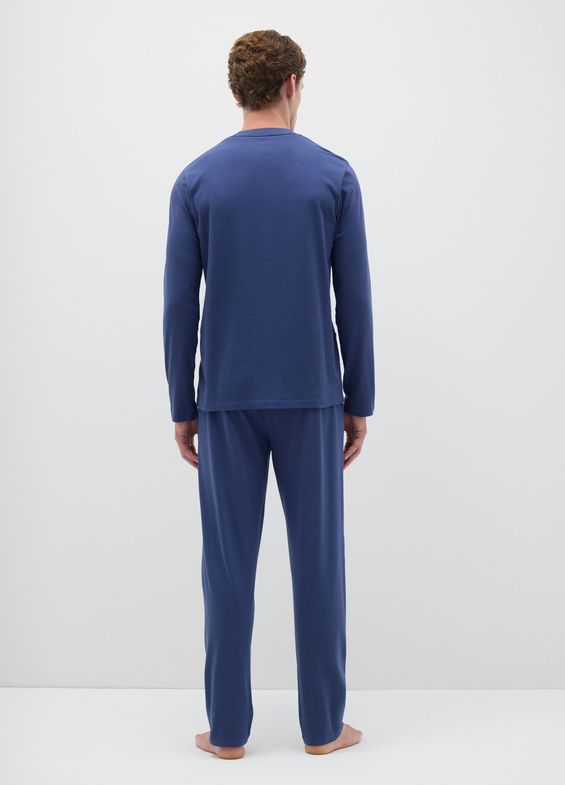 Blue pure cotton pyjamas regular fit
