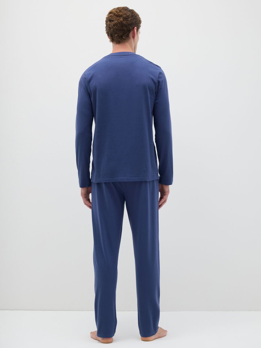 Blue pure cotton pyjamas regular fit_2
