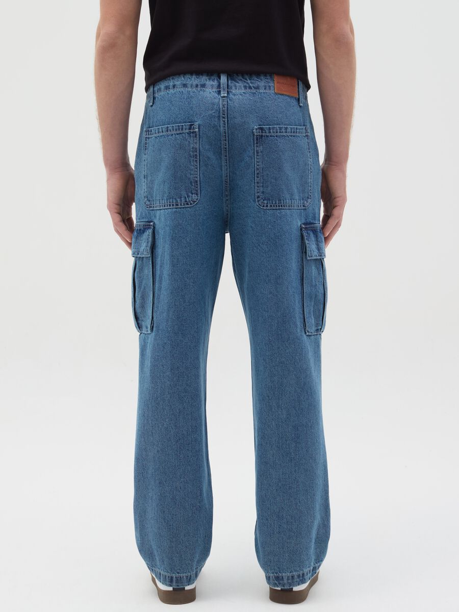 Acid wash cargo jeans_3