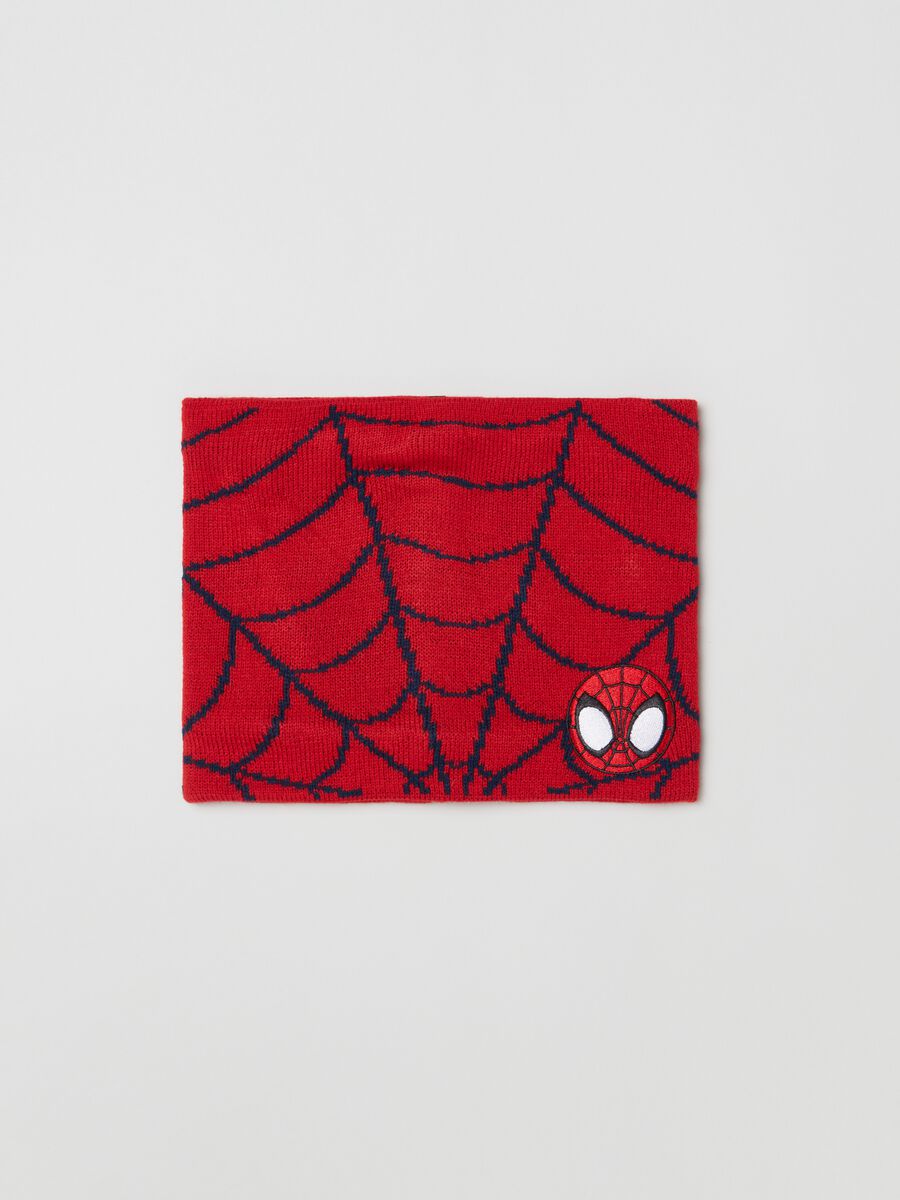 Scaldacollo in maglia con patch Spider-Man_0