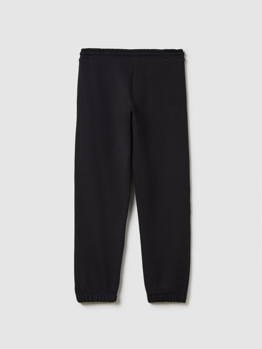 Black joggers in cotton with NBA Brooklyn NETS print_4