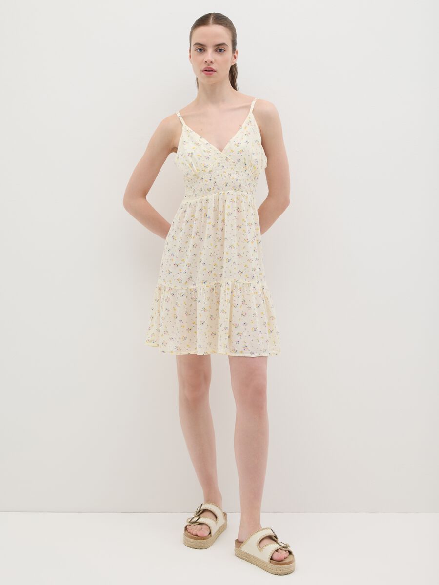 Women's Dress in Pure Multicolour Viscose, Regular Fit_0
