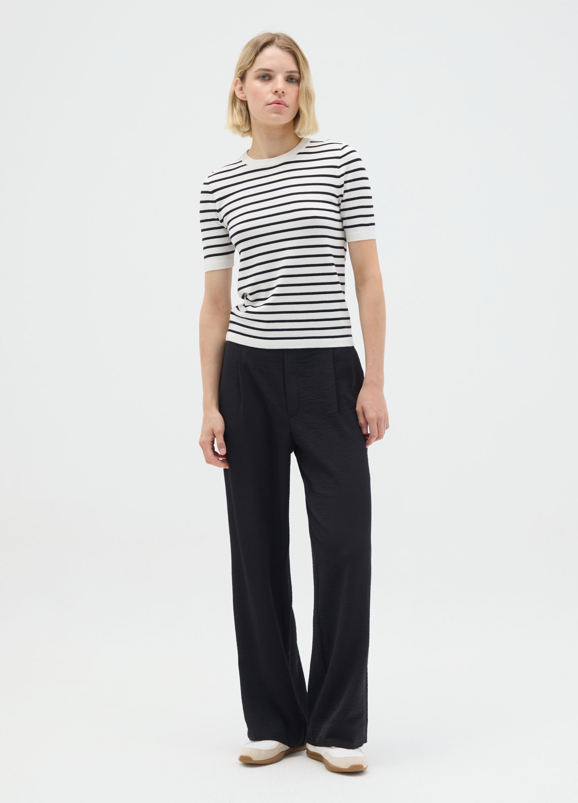 Women's multicolour viscose blend top - regular fit