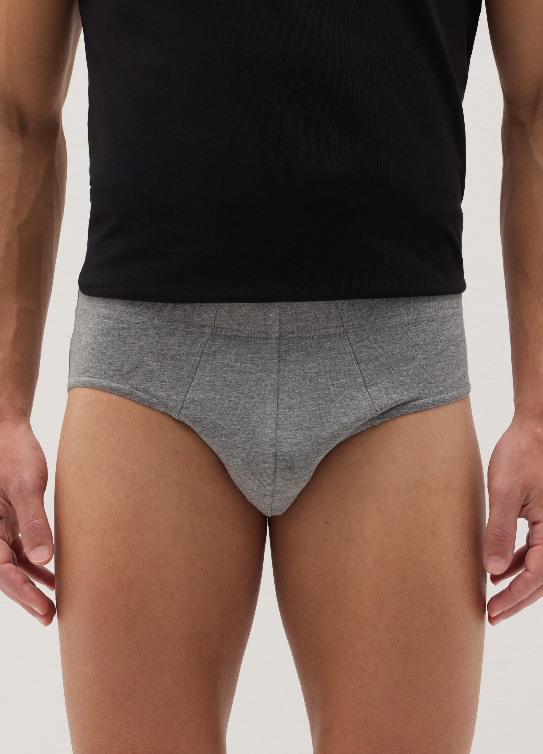 Briefs in stretch cotton