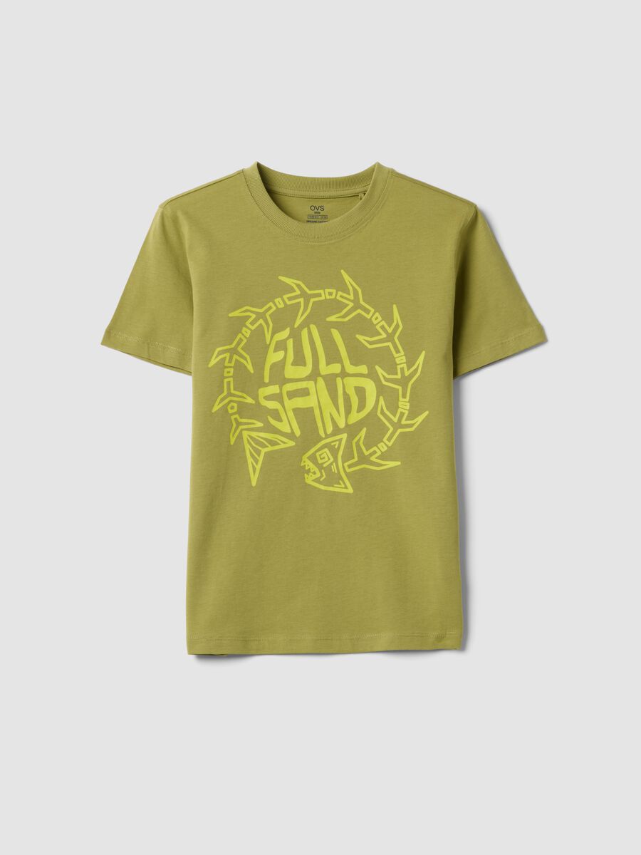 Green organic cotton short-sleeve T-shirt_0