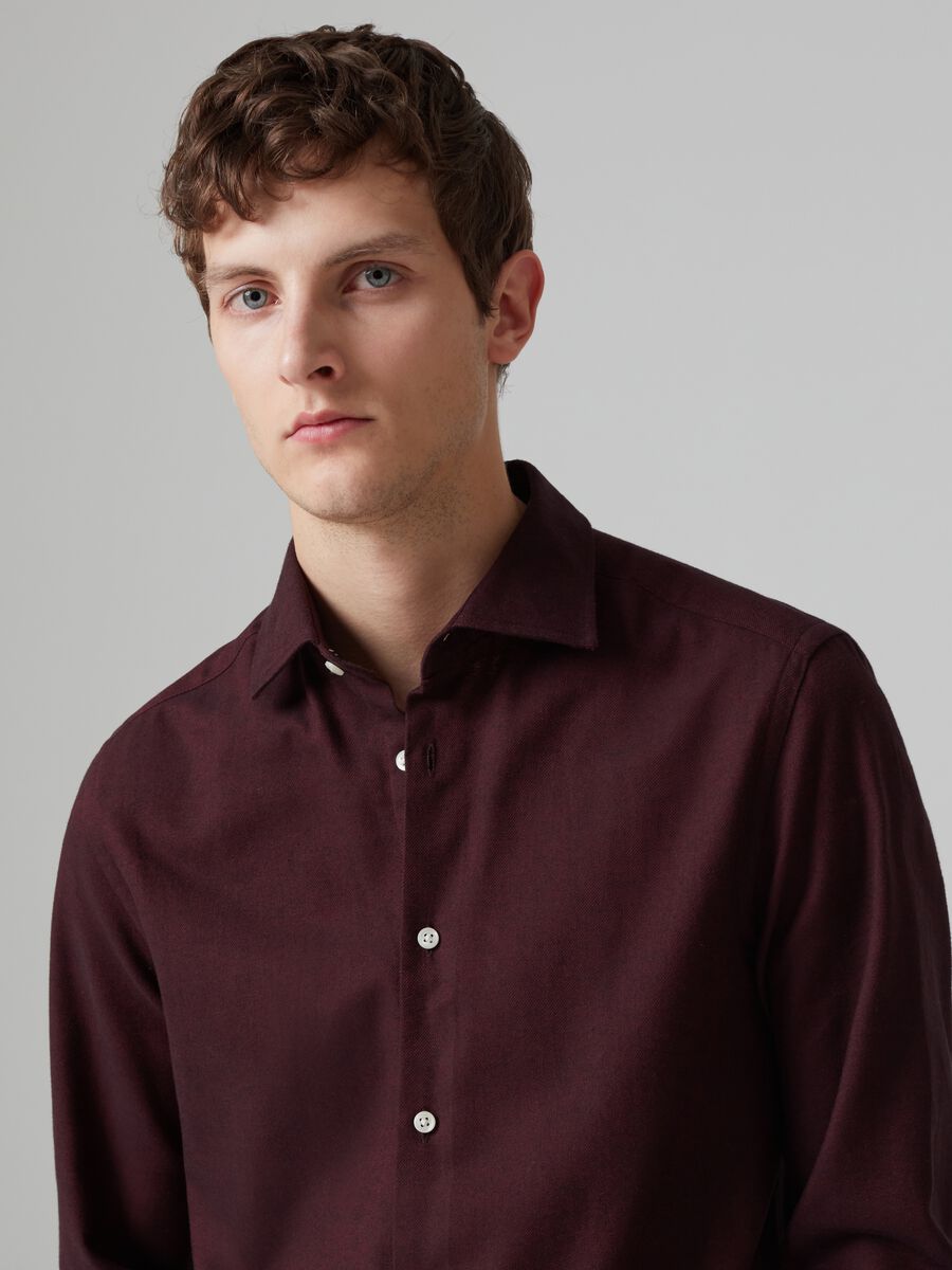 Camicia in flanella tinta unita_1