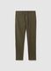 Green slim fit cotton chino trousers_4