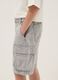 Shorts cargo grigi in misto cotone e viscosa baggy fit_2