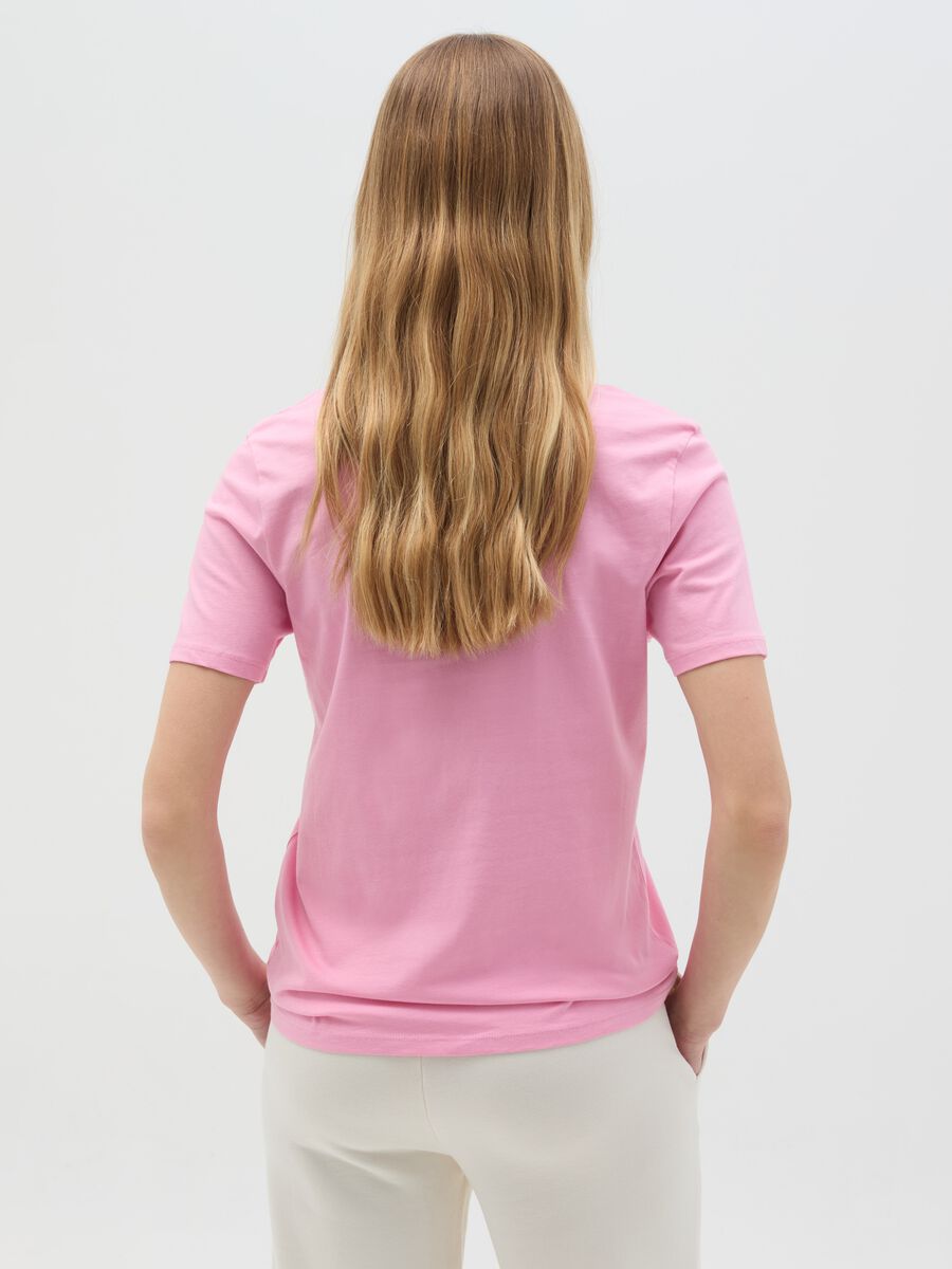 Organic cotton T-shirt with V neck_3