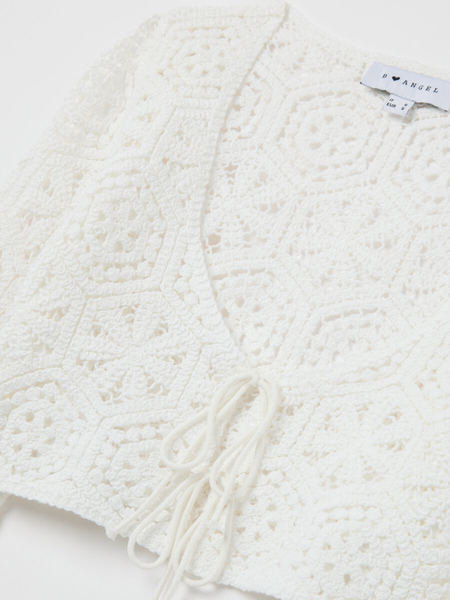 White crochet cardigan with laces_5