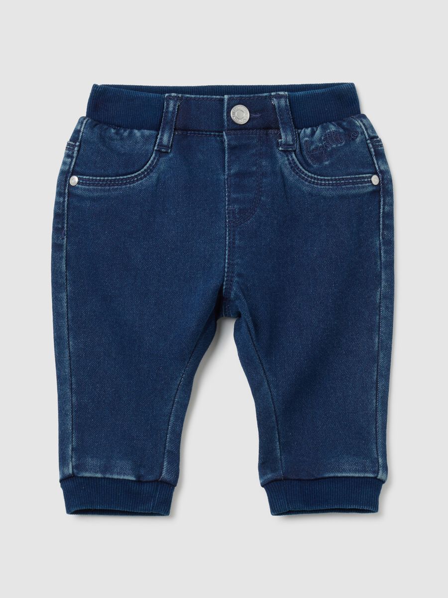 Baby boys' regular fit denim jogger trousers_0