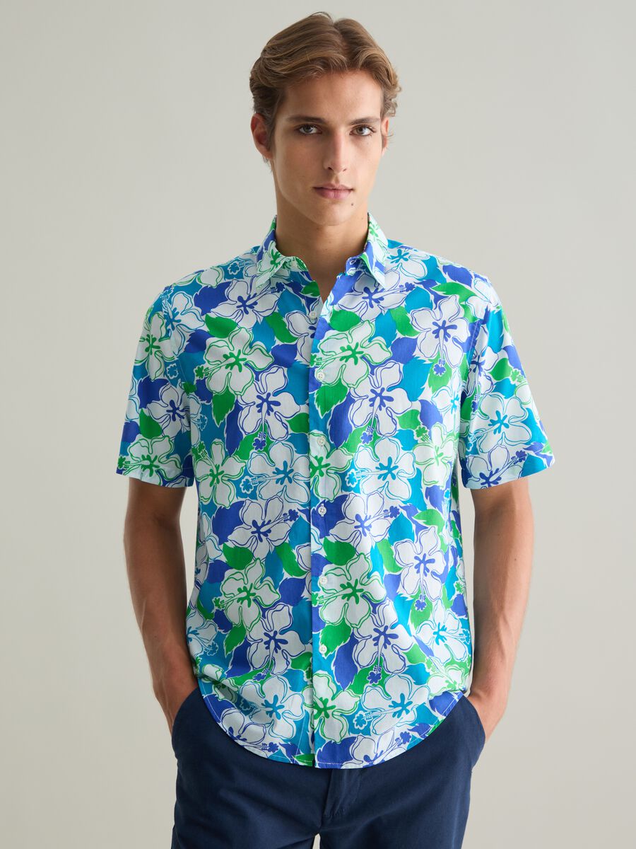Men's pure cotton multicolour regular fit shirt_0